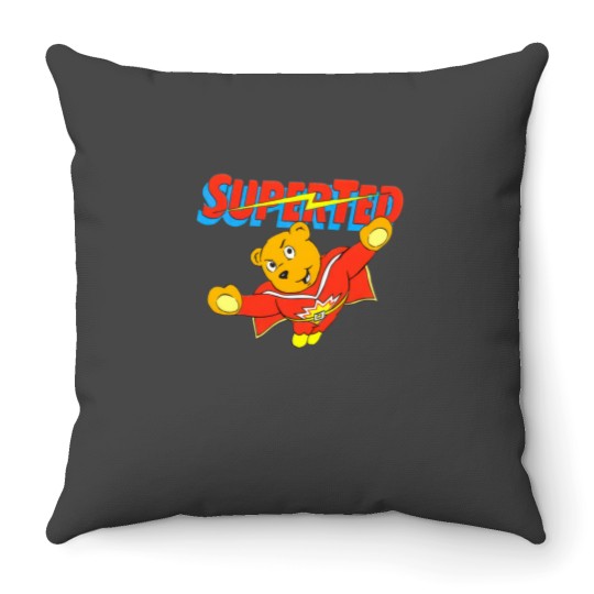 Discover Super Ted Throw Pillows