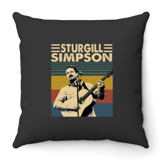 Discover Sturgill Simpson Retro Vintage Unisex Throw Pillows, Sturgill Simpson Music Throw Pillows