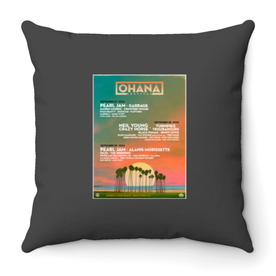 Discover OHANA MUSIC FESTIVAL 2024 Throw Pillows