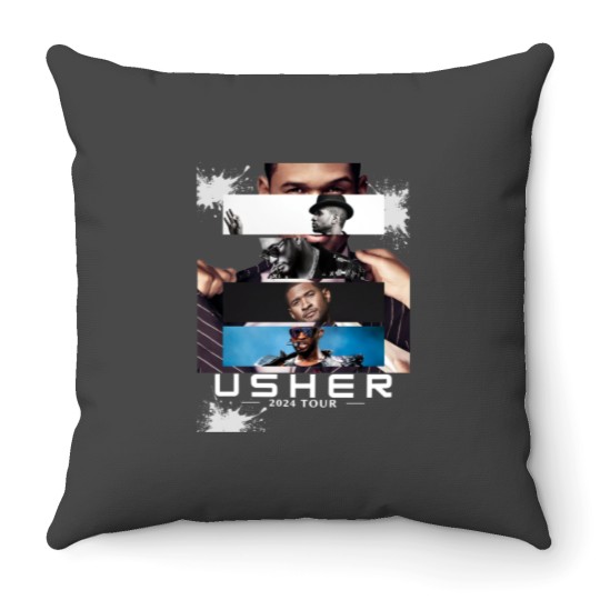 Discover Usher 2024 Tour Throw Pillows