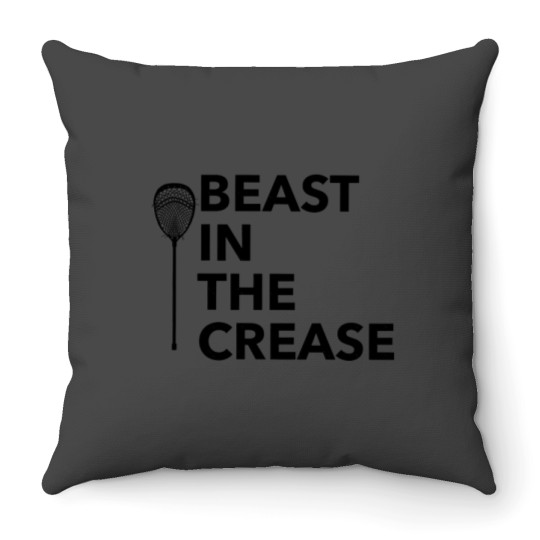 Discover Lacrosse Goalie Beast In The Crease Throw Pillows