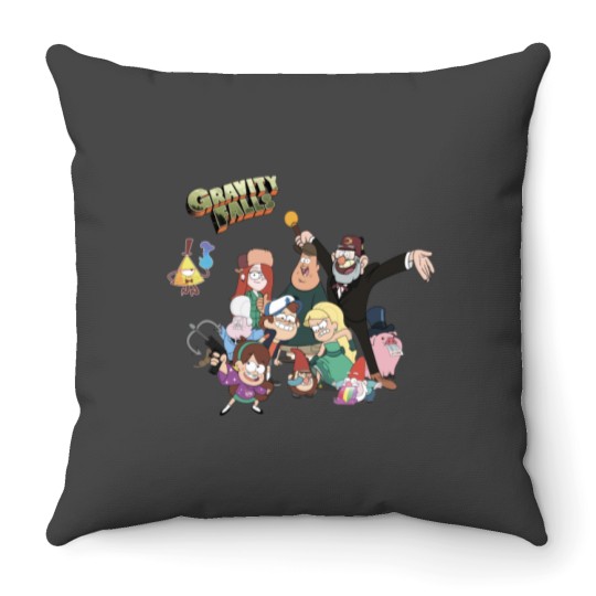 Discover Gravity falls characters from gravity falls Throw Pillows