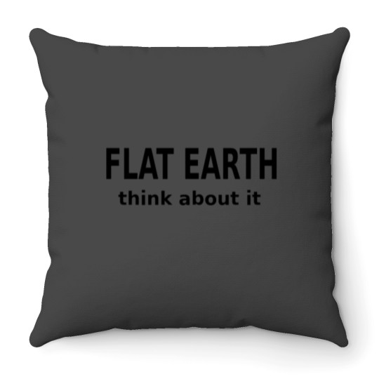 Discover Flat Earth Slogan Throw Pillows