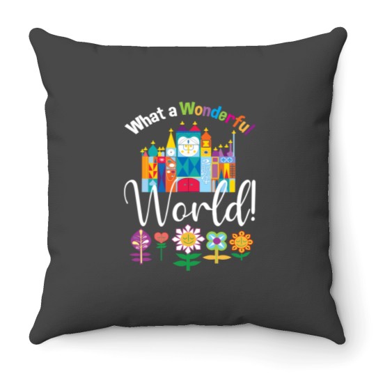 Discover What a Wonderful World Fitted Throw Pillows