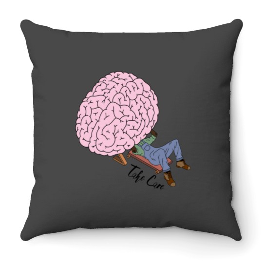 Discover Mental Health Take Care Throw Pillows