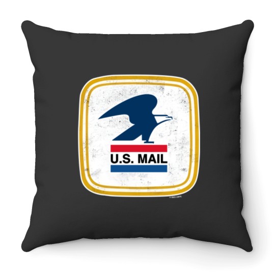 Discover Postal Service- US Mail Seal Pullover Throw Pillows