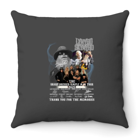 Discover The sharp dressed simple man tour zz top lynyrd skynyrd signatures 2023 Throw Pillows