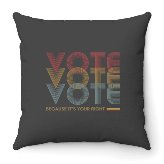 Discover Vote Throw Pillow for Election 24 and Political Activism