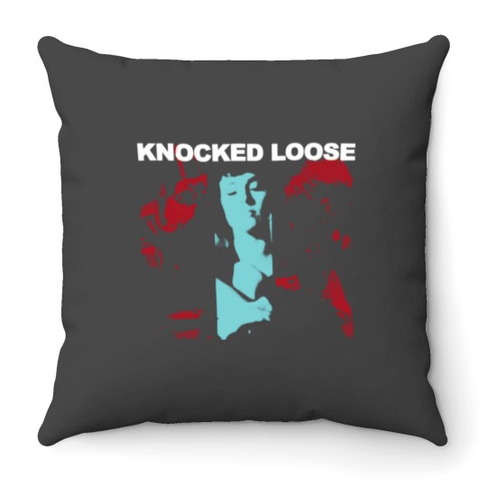 Discover Knocked Loose Merch Knocked Loose Happiness Throw Pillows Throw Pillows