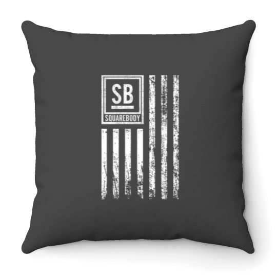 Discover squarebody truck c10 usa flag squarebody nation Throw Pillows