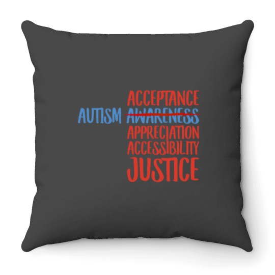 Discover Autism Acceptance Throw Pillows
