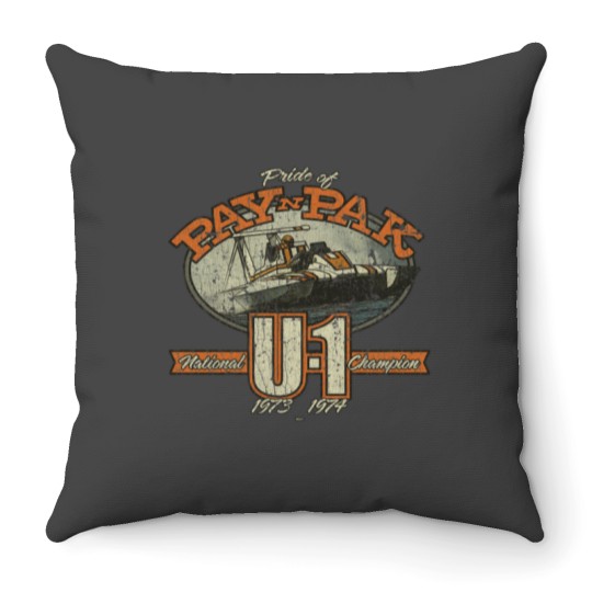 Discover Pay N Pack U1 1973 Throw Pillows