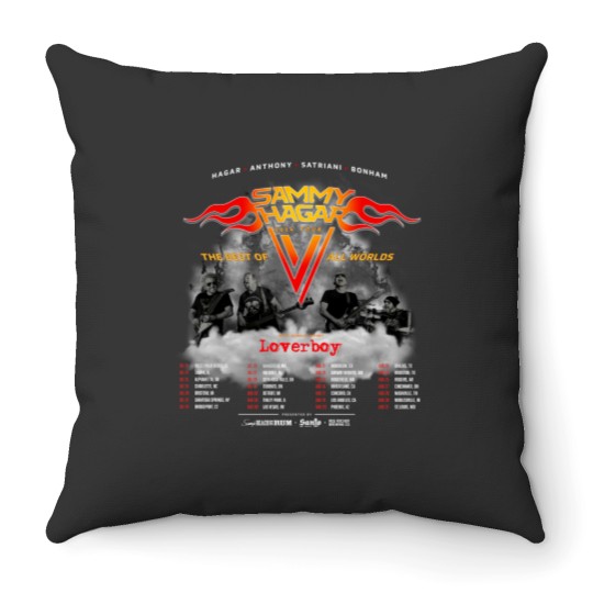 Discover Sammy Hagar The Best of All Worlds 2024 Tour Throw Pillows, Sammy Hagar Concert Tour