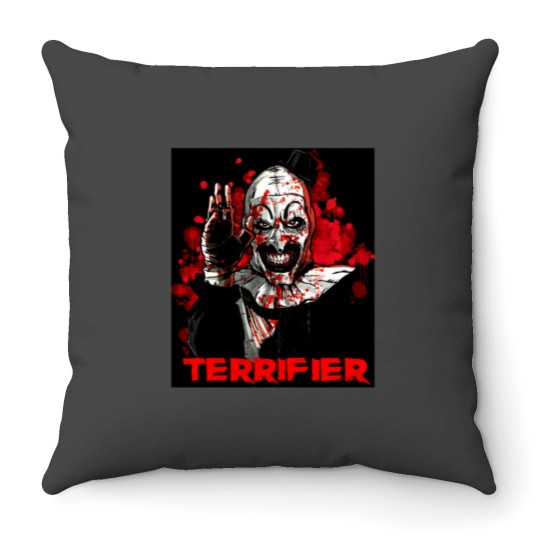 Discover Great Model Terrifier Movie Horror Art The Clown Awesome For Movie Fan Throw Pillows