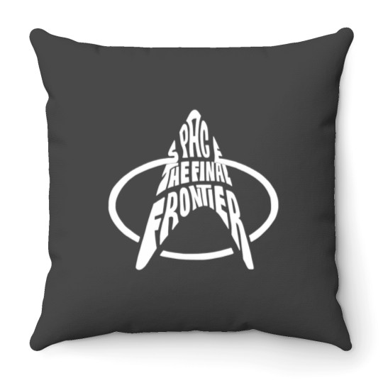 Discover Star Trekss Space The Final Frontier White Essential Throw Pillows