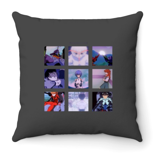 Discover NEON GENESISss Evangelion vaporwave aesthetic Throw Pillows