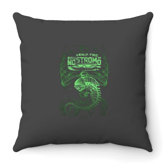 Discover Alien Souvenir x ray Throw Pillows
