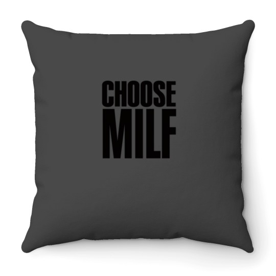 Discover CHOOSE MILF CHOOSE LIFE 80s sexy mom Premium Scoop Throw Pillows