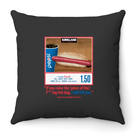 Discover Costco Hot Dog & Soda Combo Throw Pillows