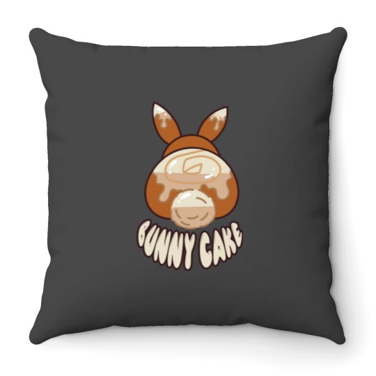 Discover Bunny Cake Throw Pillows