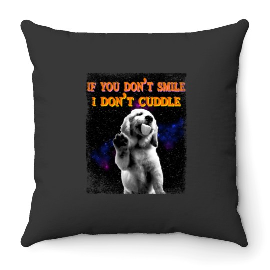 Discover purple space galaxy rave labrador retriever dog med Throw Pillows