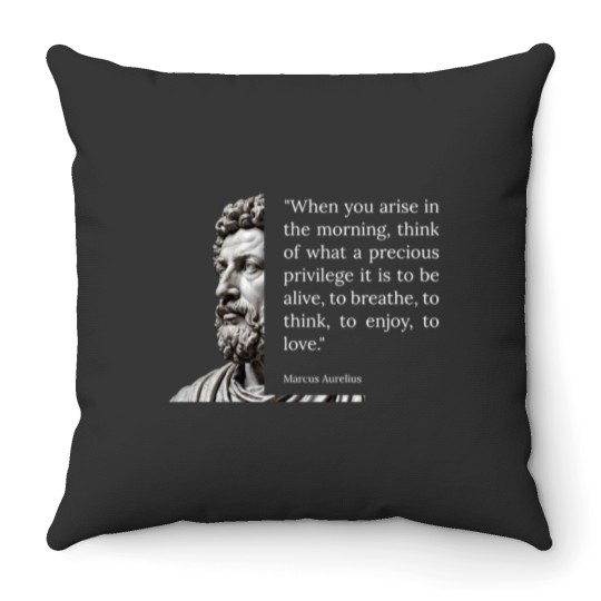 Discover Timeless Marcus Aurelius Quotes - Inspirational Wisdom Collection Throw Pillows