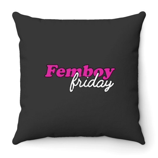 Discover Femboy Friday Gay Pride Distressed LGBTQ Queer Throw Pillows