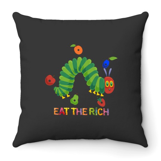Discover Eat The Rich The Very Hungry Caterpilla Throw Pillows, Very Hungry