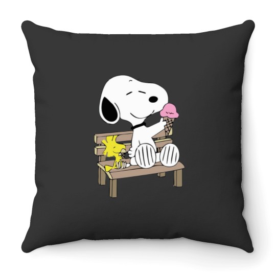 Discover Snoopy Charlie Brown, Snoopy Peanuts, Snoopy Woodstock, Snoopy Happy, Snoopy Cartoons Throw Pillows