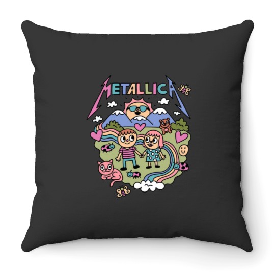 Discover metal band 2 Throw Pillows