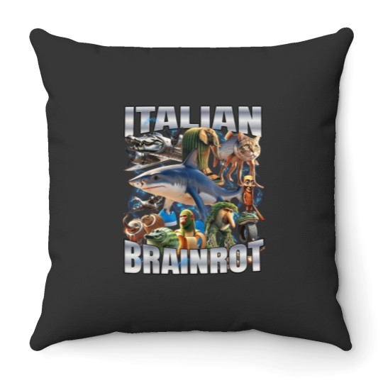 Discover Italian Brain Tralalero Tralala - Tralalero Tralala - Throw Pillows