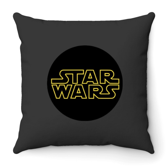 Discover star the wer wars yellow star the wer wars yellow black buy Throw Pillows