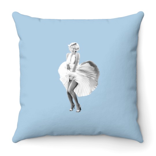 Discover Marilyn Monroe Classic Dress Pose Throw Pillows