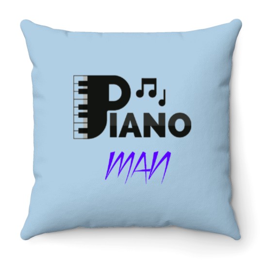 Discover Piano Man Throw Pillows
