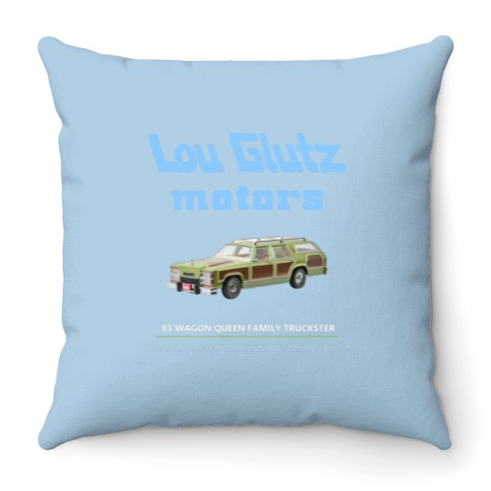 Discover Vacation Lou Glutz Motors - Lampoons Vacation Family Truckster - Throw Pillows