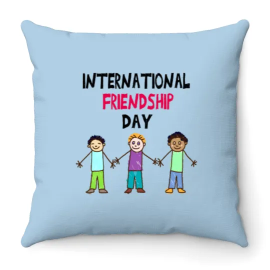 Discover International Friendship Day Funny International Friendship Day Throw Pillows