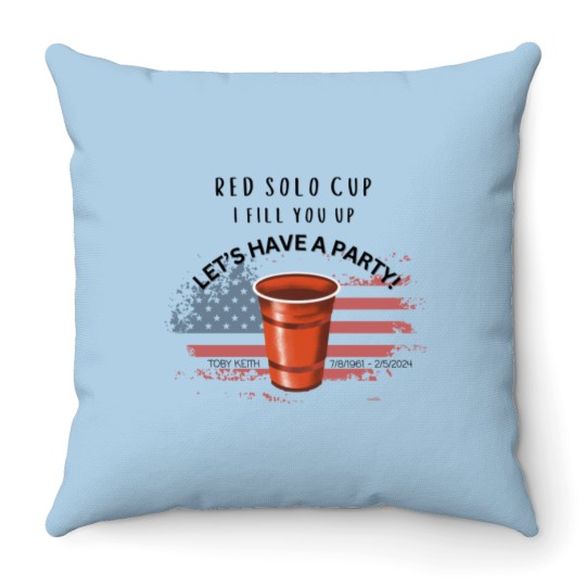 Discover Toby Keith Throw Pillows, Rememberance of Toby, Red Solo Cup