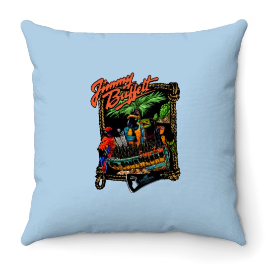 Discover Jimmy Buffett 2023 Tour Throw Pillows, Jimmy Buffett Vintage Throw Pillows