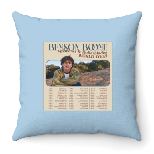 Discover Benson Boone Fireworks Tour Throw Pillows