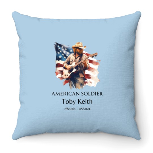 Discover Toby Keith American soldier Throw Pillows