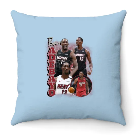 Discover Bam Adebayo Throw Pillows, basketball Throw Pillows