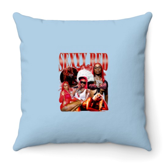 Discover Sexyy Red Vintage 90s Throw Pillows, Sexyy Red Throw Pillows, Sexyy Red Graphic Throw Pillows