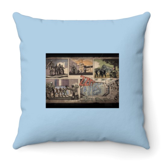 Discover Kino Der Toten COD Zombies Comic Loading Screen Throw Pillow
