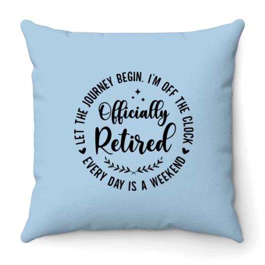 Discover Officially Retired 2024 Funny Throw Pillow