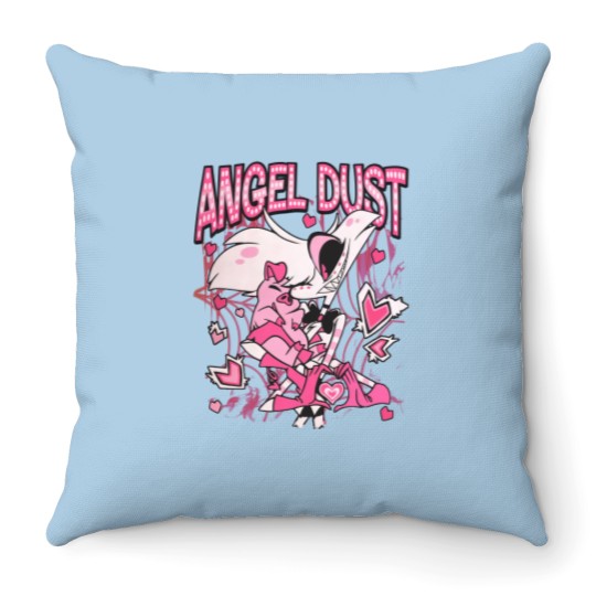 Discover Hazbin Hotel Angel Dust And Fat Nugget Cute Throw Pillows