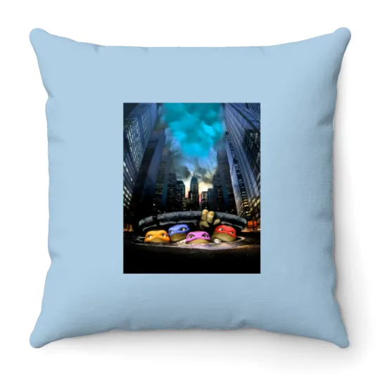 Discover Sewer Turtles 1990 Throw Pillows