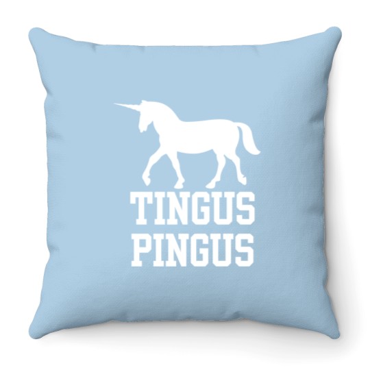 Discover Boston Basketball Fan Tingus Pingus Unicorn Throw Pillows