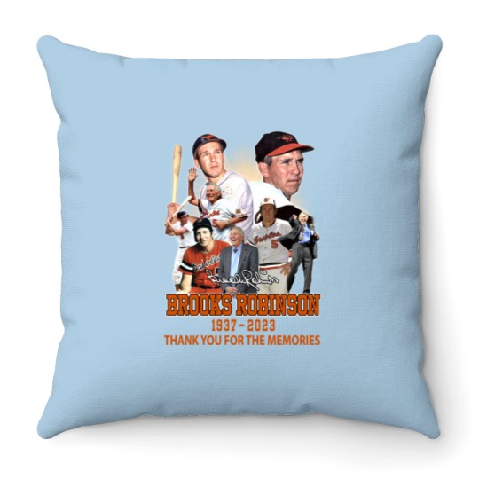 Discover Signature Brooks Robinson 1937-2023 Thank You Throw Pillows