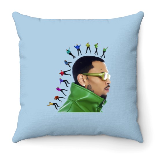 Discover Chris Brown 11:11 Tour 2024 Throw Pillows, Chris Brown Fan Throw Pillows, Chris Brown 2024 Throw Pillows