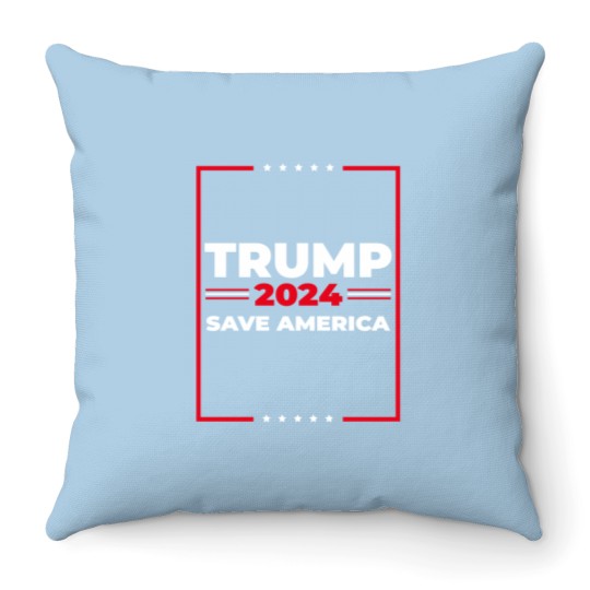Discover Trump 2024 Flag, Trump 2024 Save America House Flag Throw Pillows